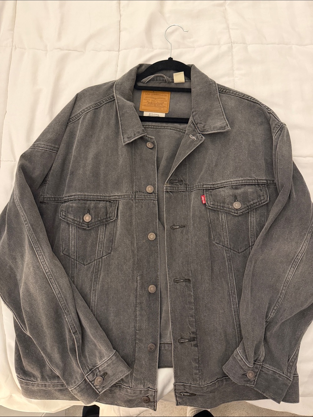 Levi's Gray Washed Denim Trucker Jacket
